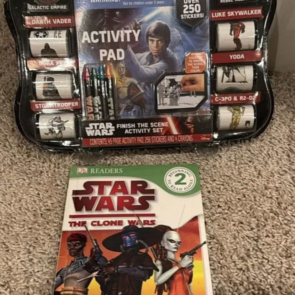 NEW In Box Star Wars Finish the Scene Activity Set Art Crayons and Stickers Toy